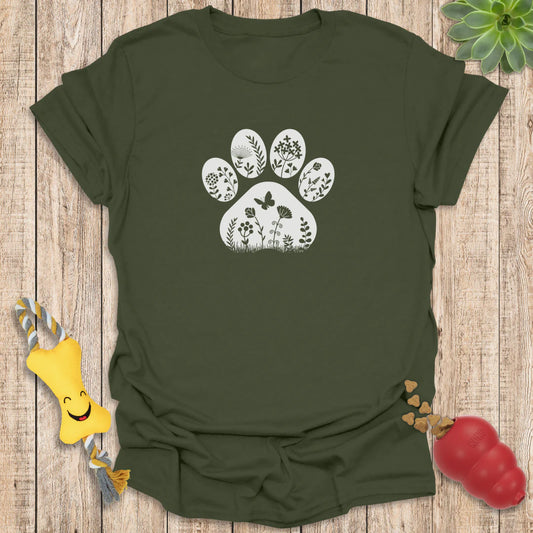 Floral Paw Print